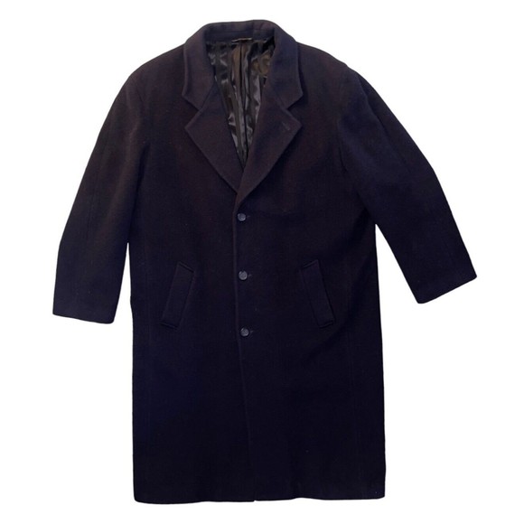 Mario Valente Cashmere And Wool Overcoat Men’s 44R Made In Italy - Picture 1 of 8